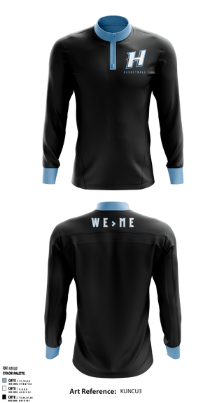 Quarter Zip Jacket, Huntingtown Girls Basketball, Women's Basketball, Teamtime, Team time, sublimation, custom sports apparel, team uniforms, spirit wear, spiritwear, sports uniforms, custom shirts, team store, custom team store, fundraiser sports, apparel fundraiser