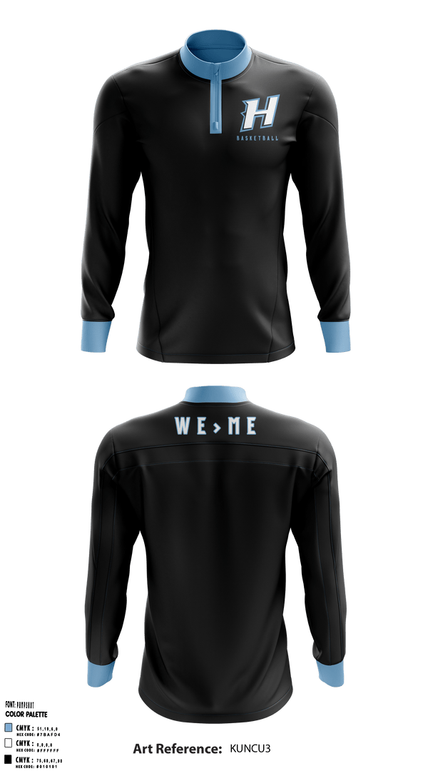Quarter Zip Jacket, Huntingtown Girls Basketball, Women's Basketball, Teamtime, Team time, sublimation, custom sports apparel, team uniforms, spirit wear, spiritwear, sports uniforms, custom shirts, team store, custom team store, fundraiser sports, apparel fundraiser