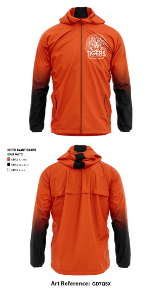 Windbreaker, Ogden Tigers, Cross Country, Teamtime, Team time, sublimation, custom sports apparel, team uniforms, spirit wear, spiritwear, sports uniforms, custom shirts, team store, custom team store, fundraiser sports, apparel fundraiser
