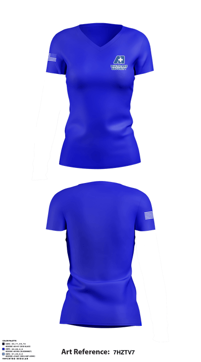 MultiCare Security 13056077 Women's Short Sleeve V-neck Shirt - 2
