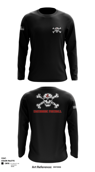 Eastbrook Football 7240333 Long Sleeve Performance Shirt - 1
