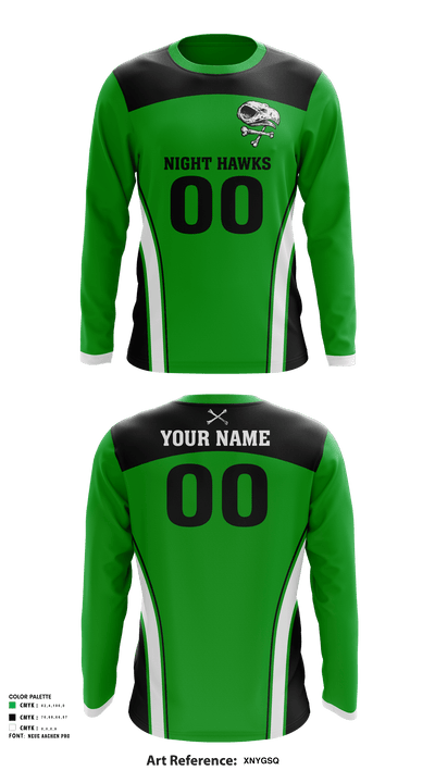 Night Hawks 6821868 Long Sleeve Performance Shirt - 2