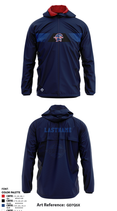 Centaurus HS Warriors Boys Volleyball 69045127 Windbreaker - 2