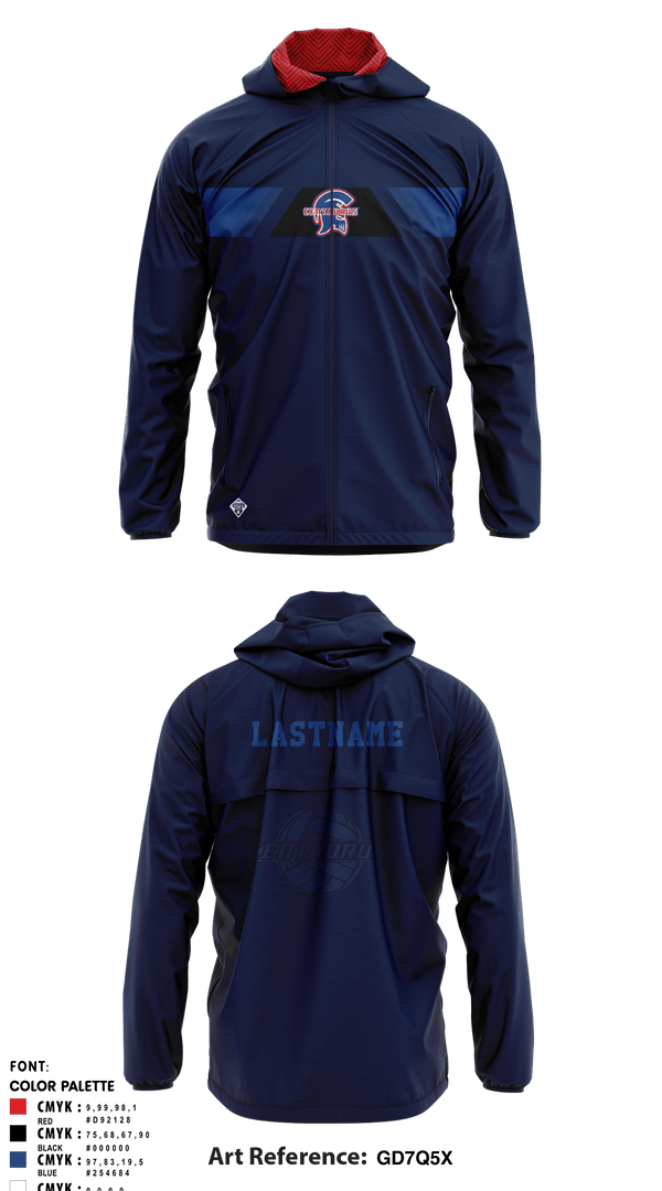 Windbreaker, Centaurus HS Warriors Boys Volleyball, Men's Volleyball, Teamtime, Team time, sublimation, custom sports apparel, team uniforms, spirit wear, spiritwear, sports uniforms, custom shirts, team store, custom team store, fundraiser sports, apparel fundraiser