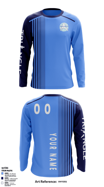 Triangle Volleyball Club 52610257 Long Sleeve Performance Shirt - 1
