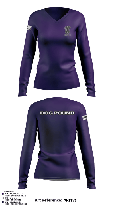 CRC K-9 60223818 Women's Long Sleeve V-neck Shirt - 1