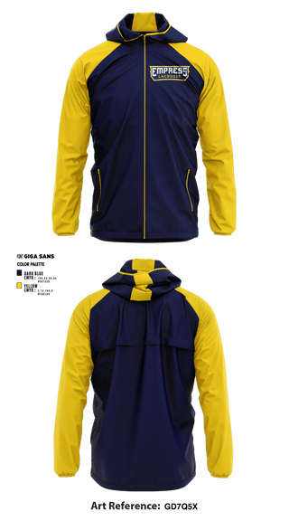 Windbreaker, Empress Lacrosse, Women's Lacrosse, Teamtime, Team time, sublimation, custom sports apparel, team uniforms, spirit wear, spiritwear, sports uniforms, custom shirts, team store, custom team store, fundraiser sports, apparel fundraiser