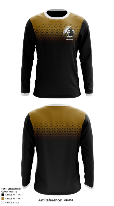 UNC Pembroke Swimming 81957673 Long Sleeve Performance Shirt - 1