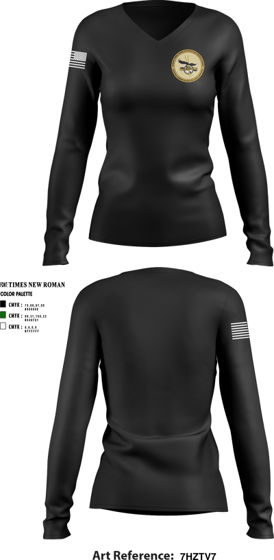 MCCES 11130096 Women's Long Sleeve V-neck Shirt - 1