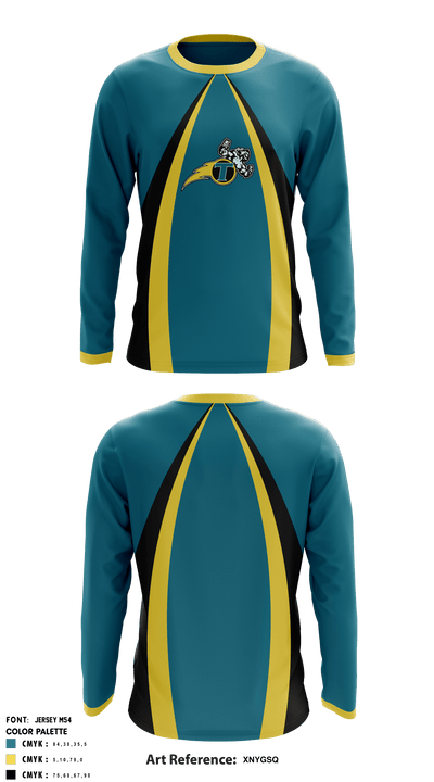 NE Thunder Football 21044517 Long Sleeve Performance Shirt - 1