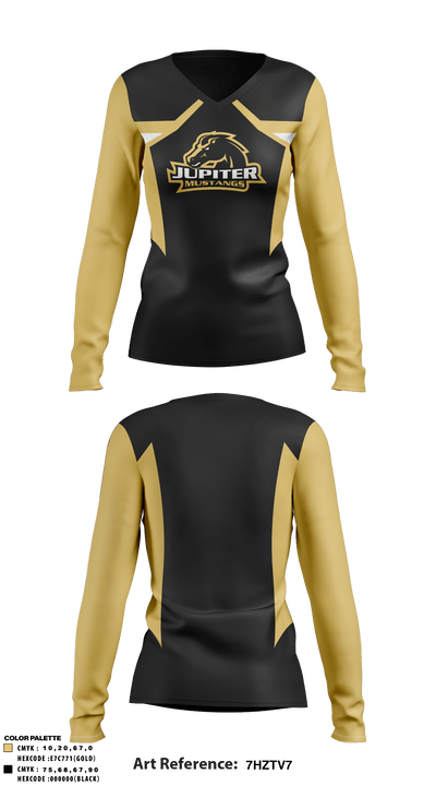 Jupiter Tequesta Athletic Association 16187605 Women's Long Sleeve V-neck Shirt - 2