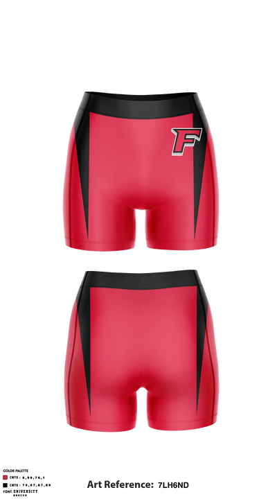 Fairfield University Volleyball 10827047 Women's Compression Shorts - 1