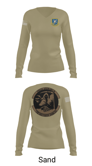 Women's Long Sleeve Vneck Shirt, , Air Force, Teamtime, Team time, sublimation, custom sports apparel, team uniforms, spirit wear, spiritwear, sports uniforms, custom shirts, team store, custom team store, fundraiser sports, apparel fundraiser
