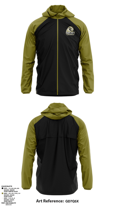 Colbert County Youth Football 87235258 Windbreaker - 1