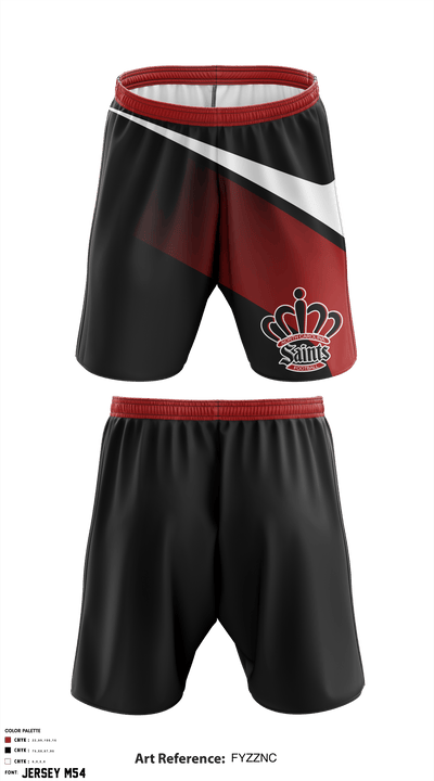 North Carolina Saints Youth Football 72770453 Athletic Shorts With Pockets - 2