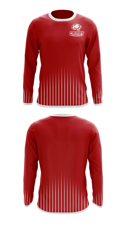 Crosby High School Golf 90090321 Long Sleeve Performance Shirt - 1