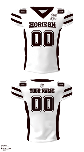 Football Jersey, Horizon High School Football, Football, Teamtime, Team time, sublimation, custom sports apparel, team uniforms, spirit wear, spiritwear, sports uniforms, custom shirts, team store, custom team store, fundraiser sports, apparel fundraiser