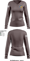 MSRON-1 EST 67638754 Women's Long Sleeve V-neck Shirt - 3