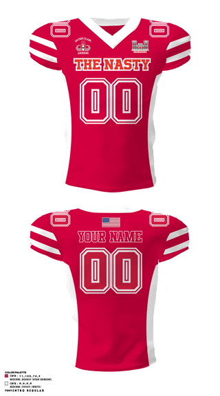 Football Jersey, THE NASTY, Football, Teamtime, Team time, sublimation, custom sports apparel, team uniforms, spirit wear, spiritwear, sports uniforms, custom shirts, team store, custom team store, fundraiser sports, apparel fundraiser