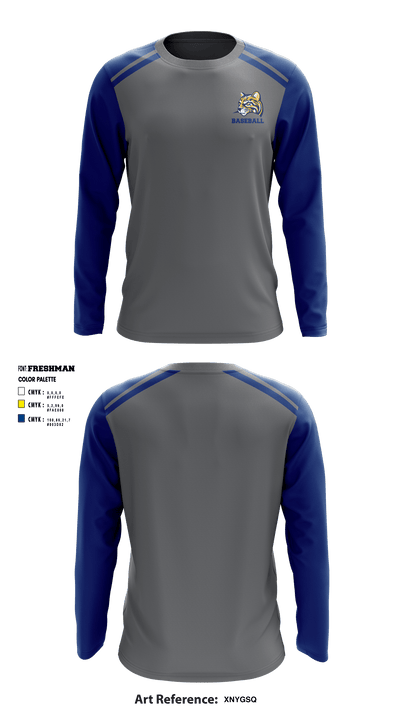 Schoolcraft College Baseball 64513997 Long Sleeve Performance Shirt - 2