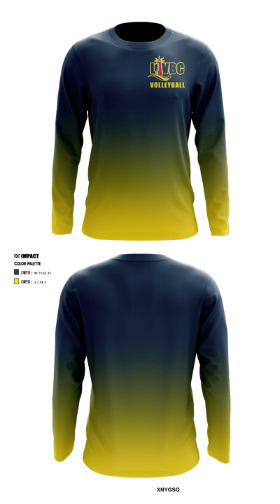 LiVBC Volleyball 68969483 Long Sleeve Performance Shirt - 1