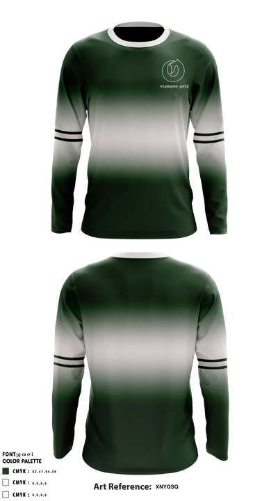 Olympus High School Golf 41989017 Long Sleeve Performance Shirt - 1