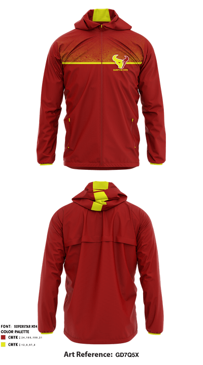 Hampton Cove Middle School 33906534 Windbreaker - 1