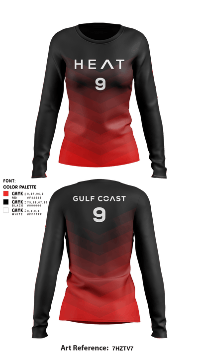 Gulf Coast Heat Volleyball 64929475 Women's Long Sleeve Shirt - 6