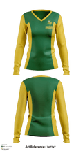 Langley High School Cheer 53056904 Women's Long Sleeve V-neck Shirt - 1