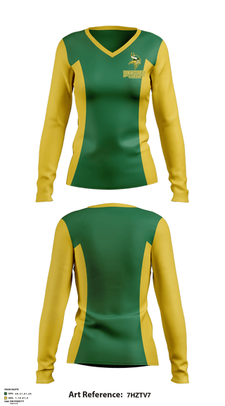 Women's Long Sleeve Vneck Shirt, Langley High School Cheer, School Spirit Store, Teamtime, Team time, sublimation, custom sports apparel, team uniforms, spirit wear, spiritwear, sports uniforms, custom shirts, team store, custom team store, fundraiser sports, apparel fundraiser