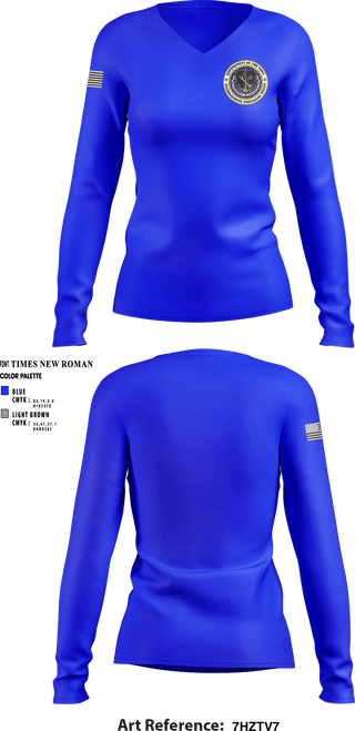 Women's Long Sleeve Vneck Shirt, , Navy, Teamtime, Team time, sublimation, custom sports apparel, team uniforms, spirit wear, spiritwear, sports uniforms, custom shirts, team store, custom team store, fundraiser sports, apparel fundraiser