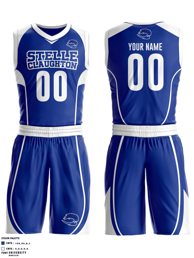 Stelle Claughton Middle School Basketball 13985026 Basketball Uniform - 1