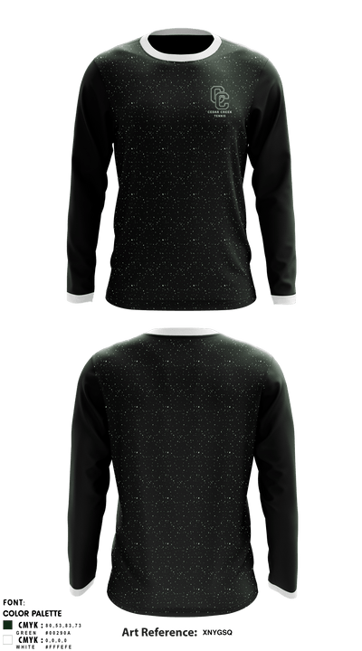 Cedar Creek School Tennis 66188080 Long Sleeve Performance Shirt - 1