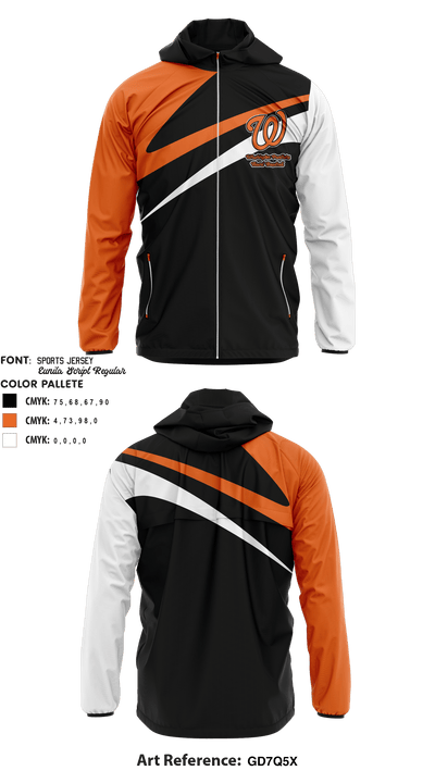 Washington Panthers Travel Baseball 11045137 Windbreaker - 1