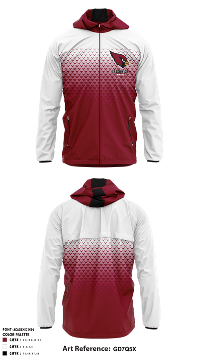 Greenwich High School Swimming 63202636 Windbreaker - 1