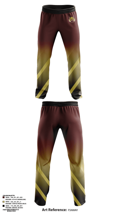 Ninety Six Lady Wildcats 41662288 Sweatpants - 1