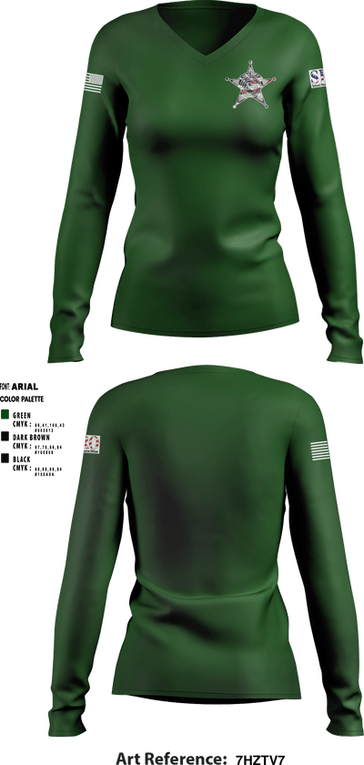 SRO 43033972 Women's Long Sleeve V-neck Shirt - 1