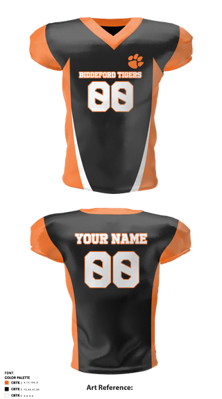 Football Jersey, Biddeford Tigers, , Teamtime, Team time, sublimation, custom sports apparel, team uniforms, spirit wear, spiritwear, sports uniforms, custom shirts, team store, custom team store, fundraiser sports, apparel fundraiser