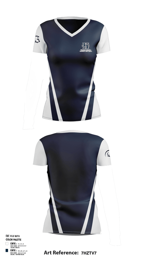 Women's Short Sleeve Vneck Shirt, Francis Howell Central High School Softball, Softball, Teamtime, Team time, sublimation, custom sports apparel, team uniforms, spirit wear, spiritwear, sports uniforms, custom shirts, team store, custom team store, fundraiser sports, apparel fundraiser