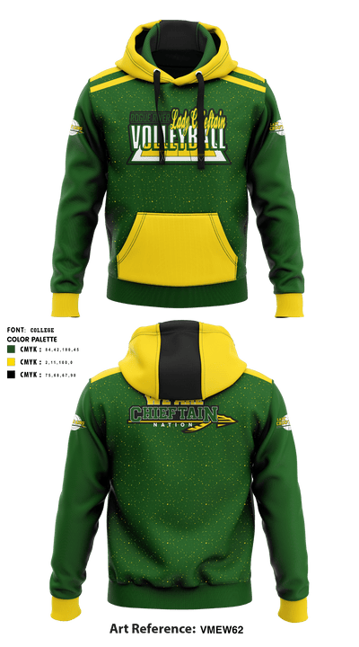 Rogue River Lady Chieftain Volleyball 10532973 Hoodie - 1