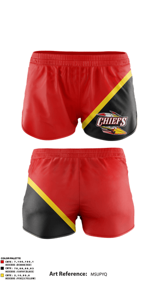 Track Shorts, Killeen-Cove Chiefs, Cheer, Teamtime, Team time, sublimation, custom sports apparel, team uniforms, spirit wear, spiritwear, sports uniforms, custom shirts, team store, custom team store, fundraiser sports, apparel fundraiser