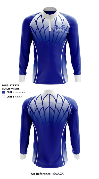 Mooresville Senior High School Volleyball 73369144 Quarter Zip Jacket - 1