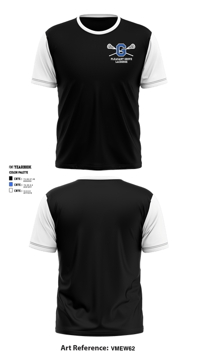 Pleasant Grove High School Lacrosse 63256449 Short Sleeve Performance Shirt - 4