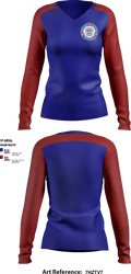Newport Little League 56400248 Women's Long Sleeve V-neck Shirt - 1