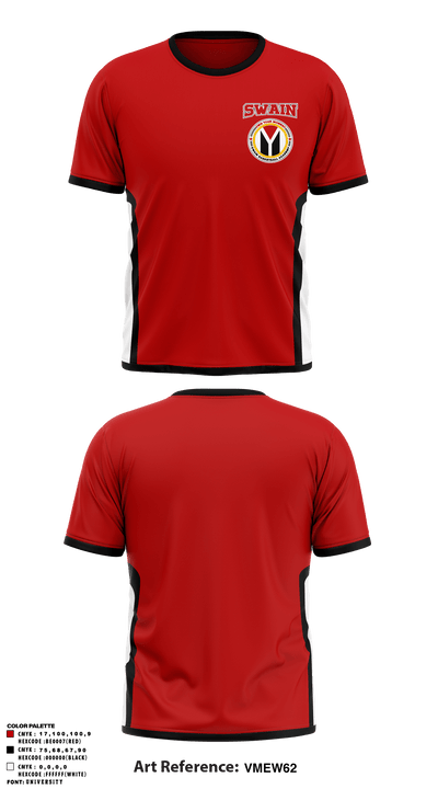Swain Basketball Academy 77002420 Short Sleeve Performance Shirt - 1
