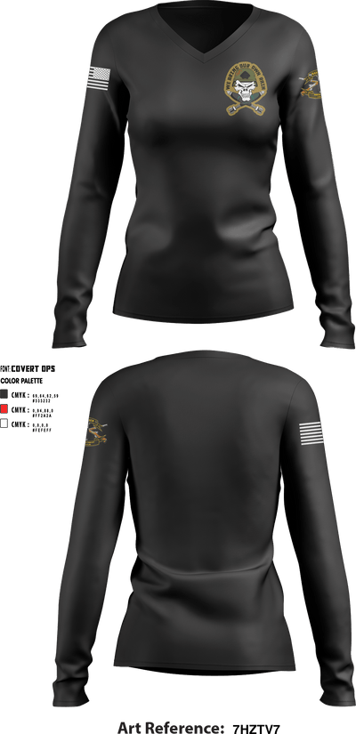 Weapons Platoon, Light Armored Reconnaissance Battalion 57222719 Women's Long Sleeve V-neck Shirt - 1
