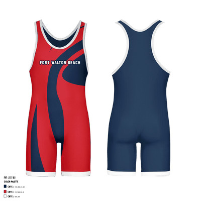 Fort Walton Beach Wrestling 72540900 Wrestling Singlet - 1