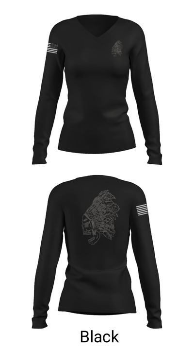 MASS-1 95800684 Women's Long Sleeve V-neck Shirt - 39