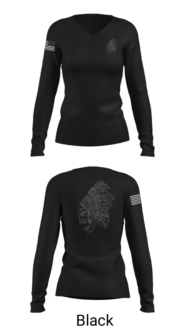 Women's Long Sleeve Vneck Shirt, , Marines, Teamtime, Team time, sublimation, custom sports apparel, team uniforms, spirit wear, spiritwear, sports uniforms, custom shirts, team store, custom team store, fundraiser sports, apparel fundraiser