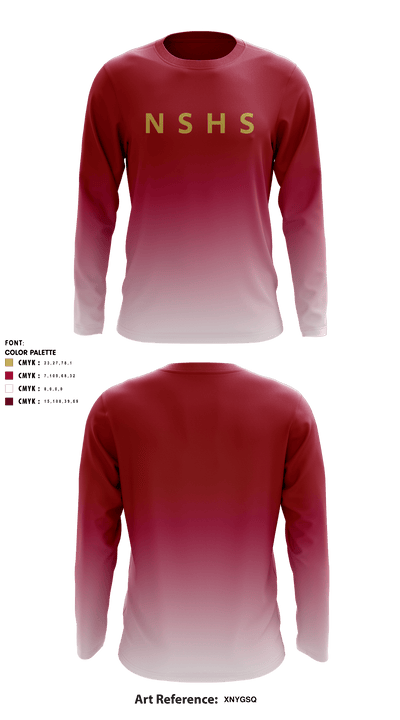 Ninety Six high school track and field 9377994 Long Sleeve Performance Shirt - 7